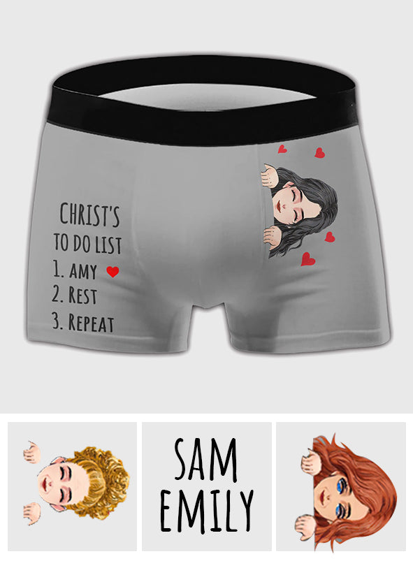 To Do List - Personalized Gift For Him Men's Boxer Briefs