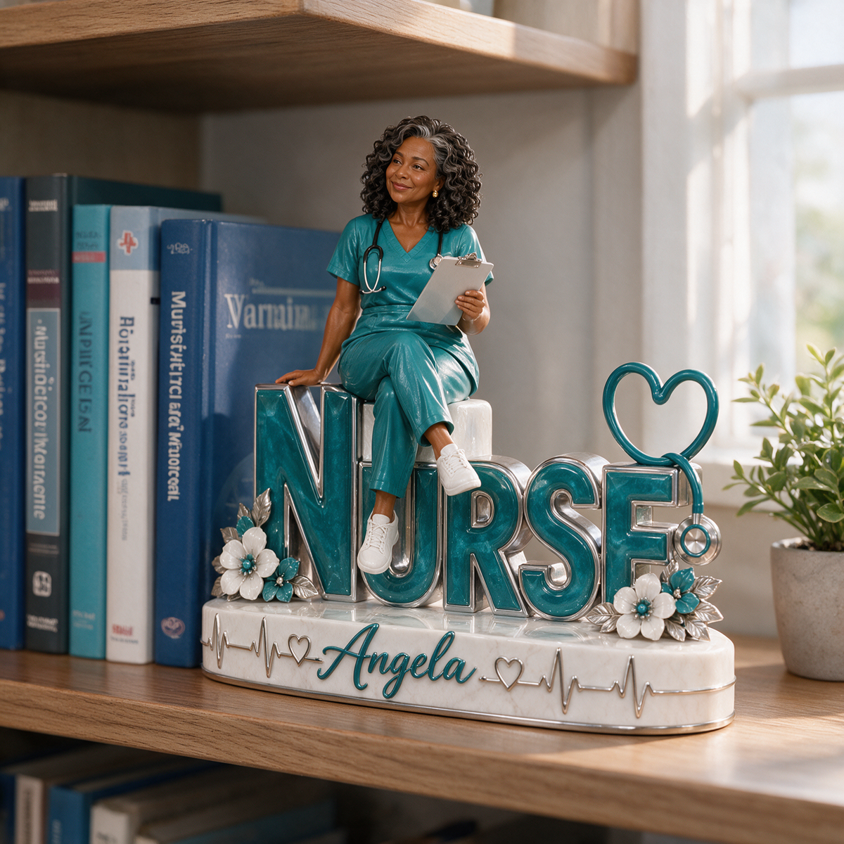 Personalized Custom Photo Nurse Custom Shaped Acrylic Plaque - Gift for Older Women