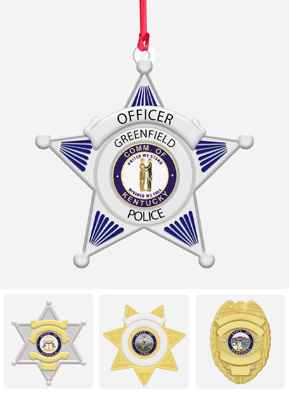 Police Badge - Personalized Police Officer Ornament