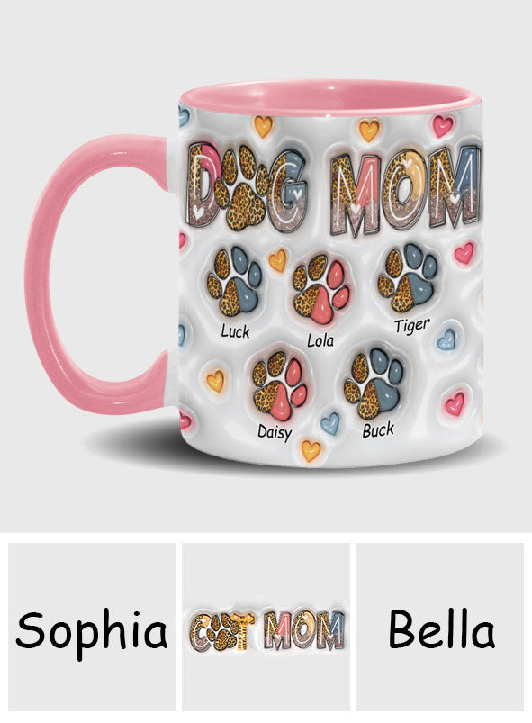 Dog Mom - Personalized Dog Accent Mug