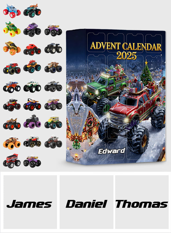 Monster Crusher - Personalized Kid Advent Calendar With Ornaments