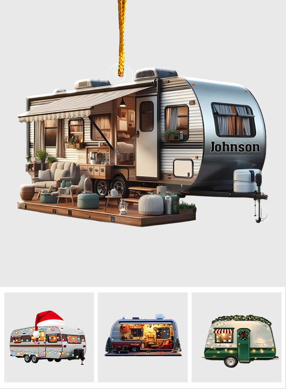 Personalized Travel Trailer Camping - Personalized Camping Ornament