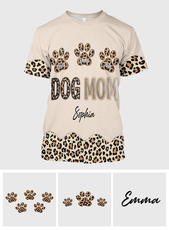 Dog Mom - Personalized Dog All Over Shirt