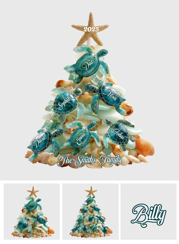 Merry Christmas - Personalized Family Custom Shaped Acrylic Plaque