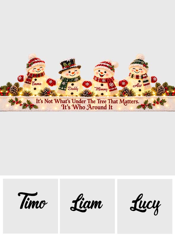Around Christmas Tree - Personalized Family LED Light Tree Collar