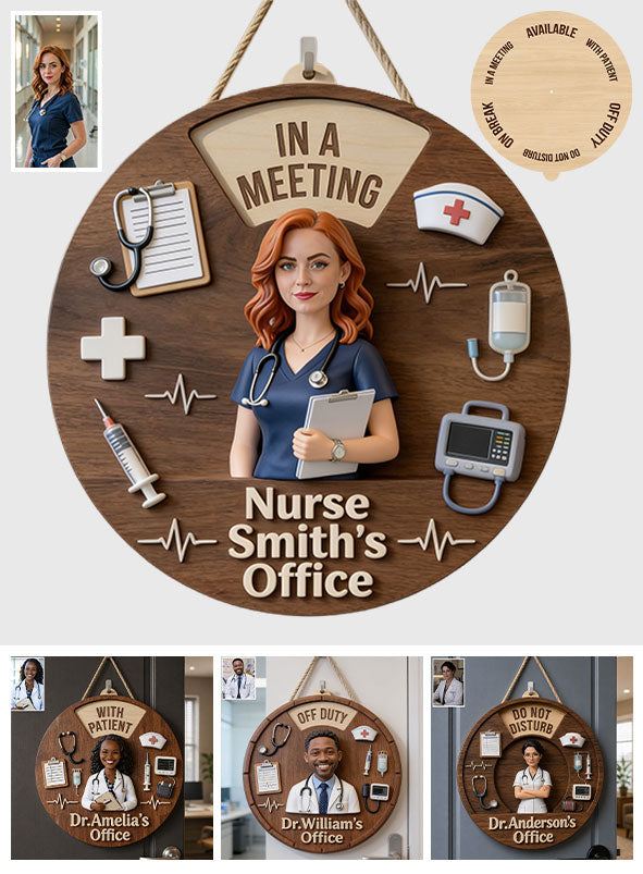 Ready To Care - Personalized Nurse Spinner Sign Custom Shape