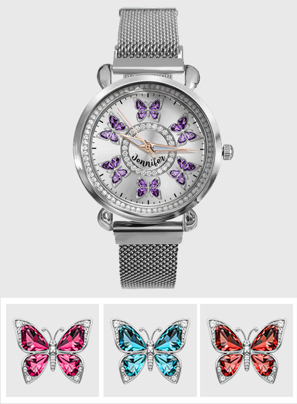 Love Butterflies - Personalized Butterfly Women Hand Watch