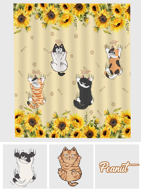 Cute Cats - Personalized Cat Shower Curtain