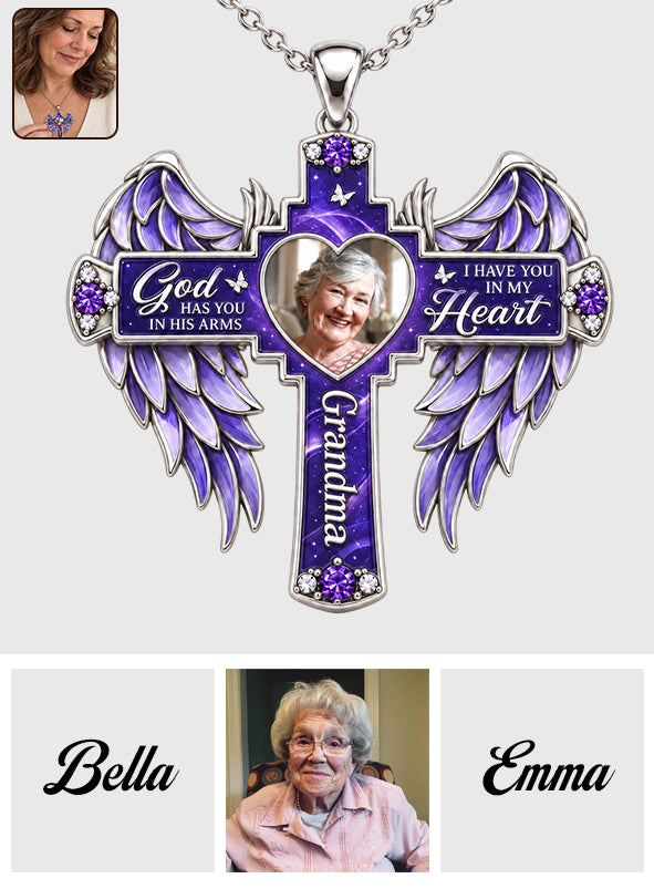 Your Light Will Always Shine In Our Hearts - Personalized Memorial Shaped Metal Pendant Necklace