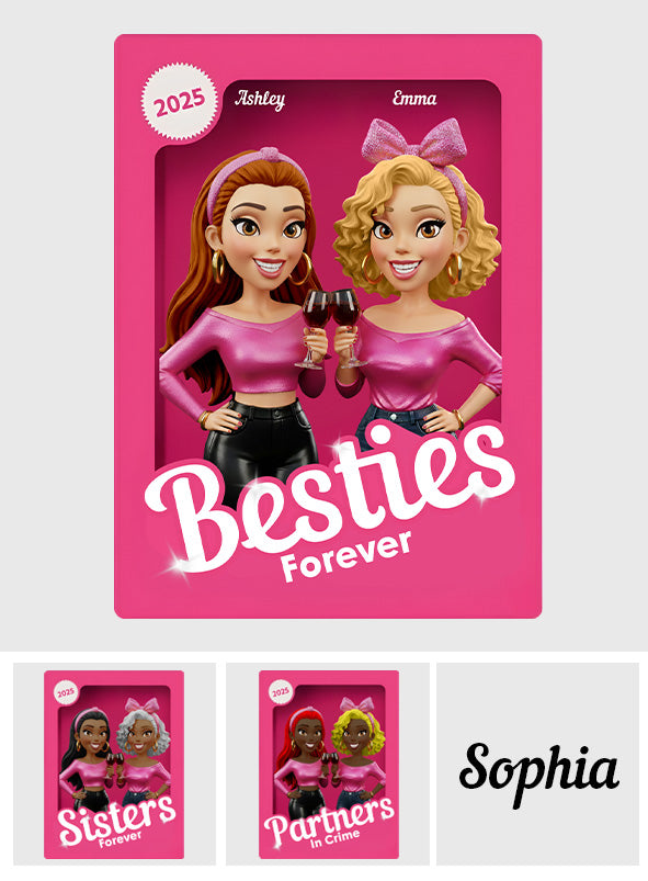 Partners In Crime - Personalized Bestie Custom Shaped Acrylic Plaque