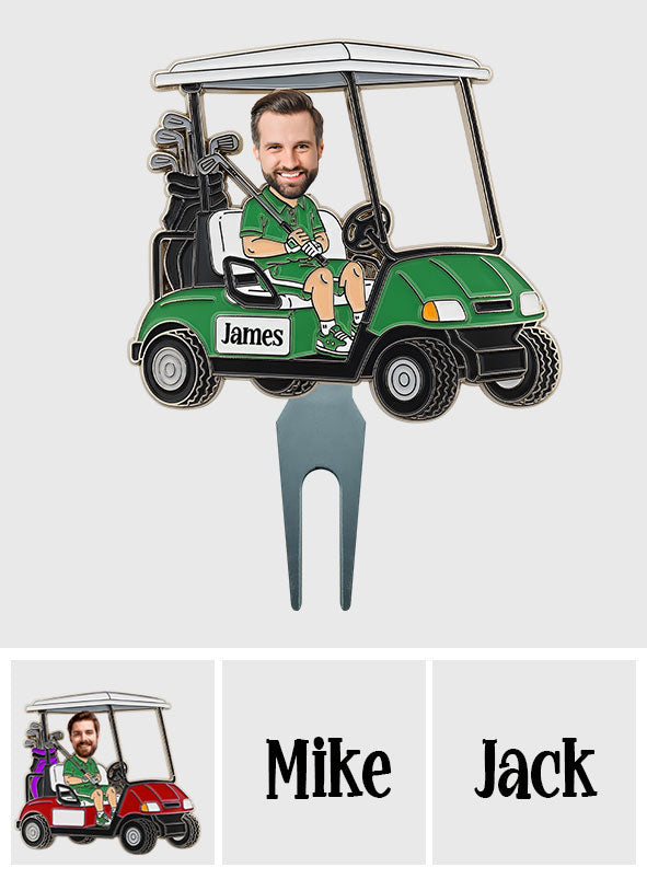 Funny Caricature Gift For Golf Lover - Personalized Golf Ball Marker