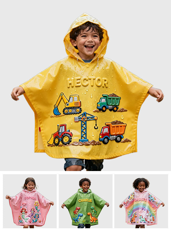 Unique Kid Gift - Personalized Kid Rain Poncho Coat