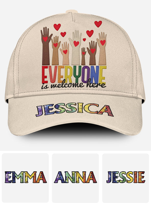 Everyone is Welcome Here - Personalized Teacher Classic Cap