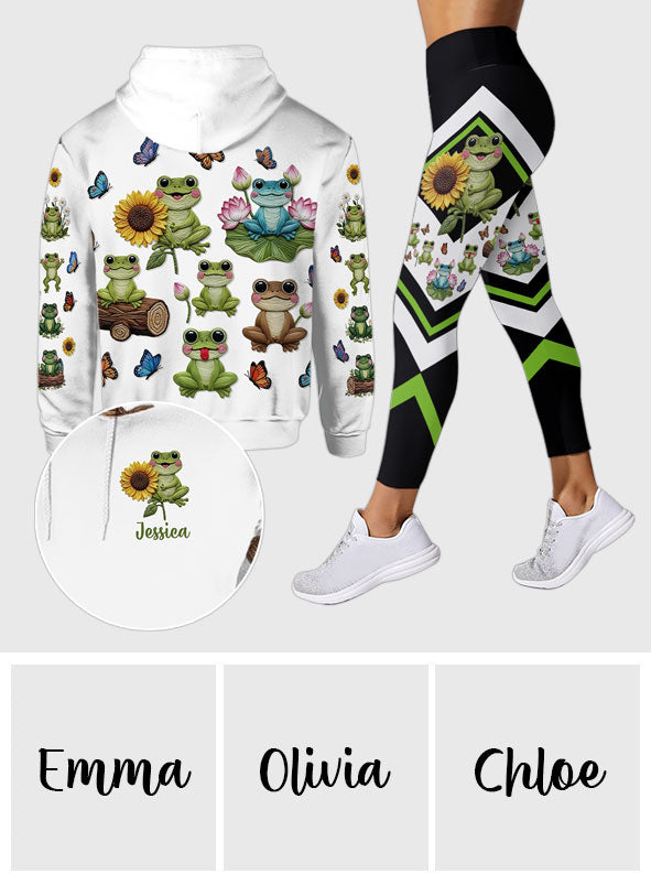 Just A Girl Who Loves Frogs - Personalized Frog Hoodie and Leggings