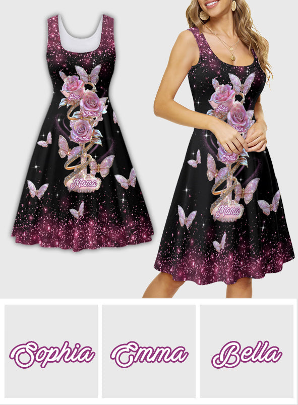 Beautiful Roses Gift For Mom, Grandma,... - Personalized Mother Sleeveless Dress
