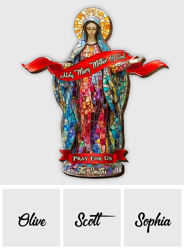 Pray For Us - Personalized Christian Shaped Car Visor Clip