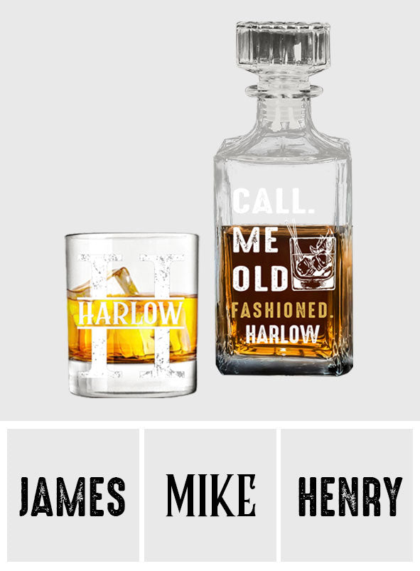 Whiskey Lover Gift - Personalized Father Whiskey Decanter Set