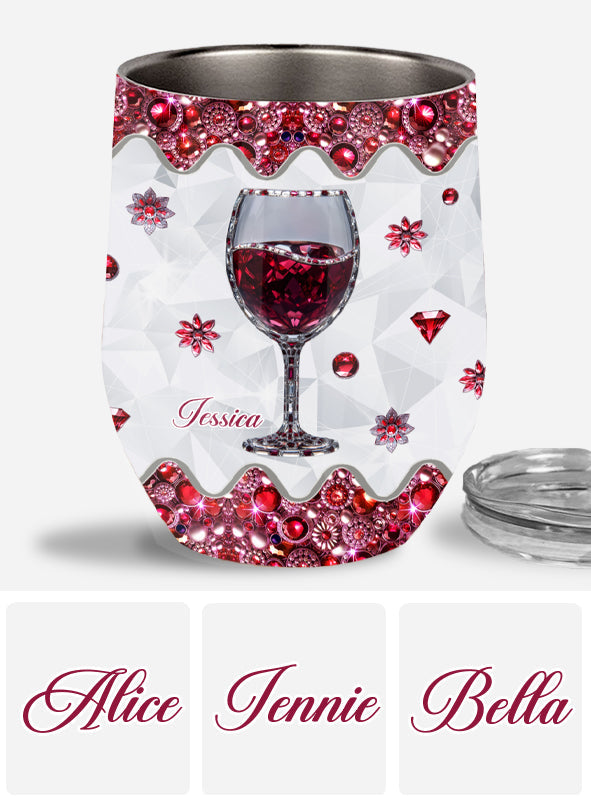 Just A Girl Who Loves Wine - Personalized Wine Tumbler