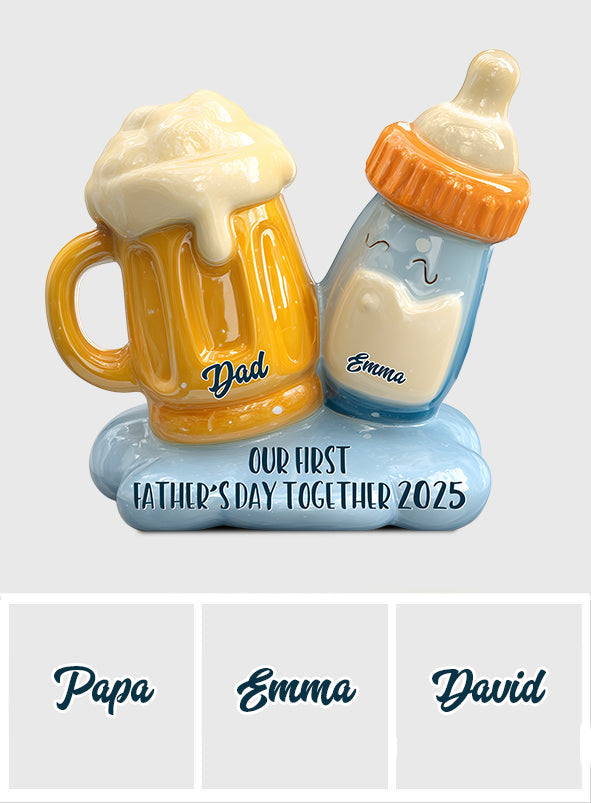 Our First Father's Day Together - Personalized Father Custom Shaped Acrylic Plaque