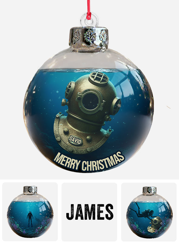 Diving Home For Christmas - Personalized Scuba Diving Ornament