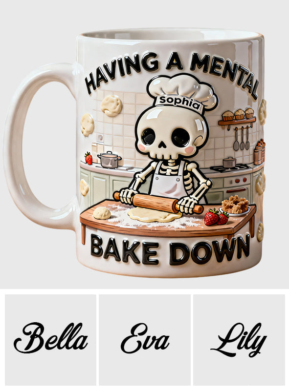Having a Mental Bake Down - Personalized Baking Accent Mug & Coaster