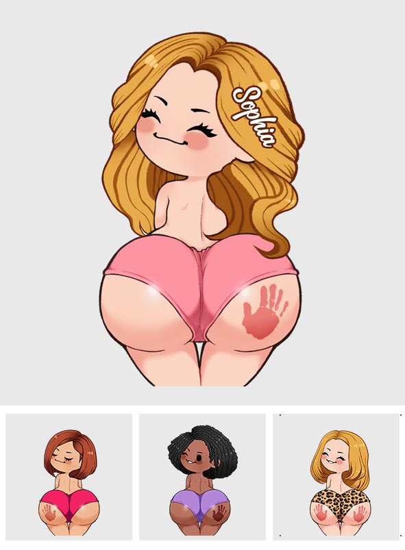 Funny Chibi Art for Couple - Personalized Couple Shaped Pillow