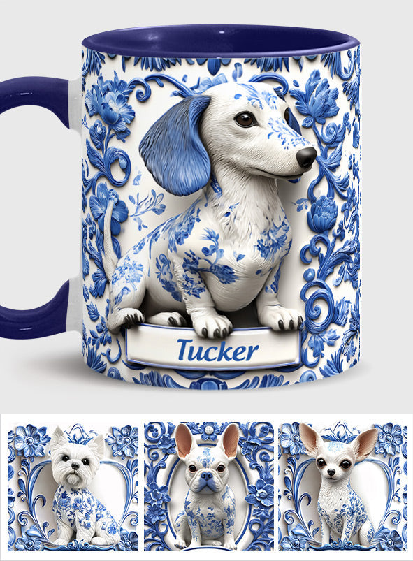 Cute Dachshund - Personalized Dog Accent Mug