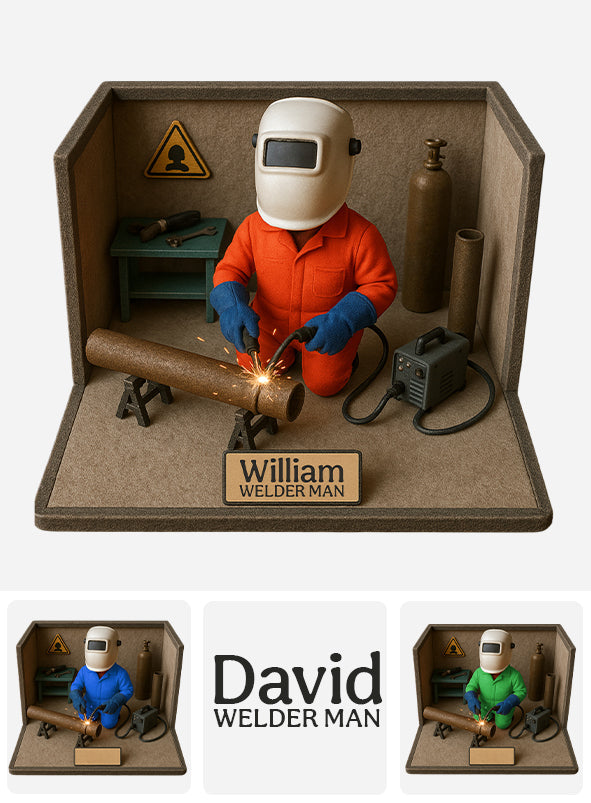 Cool Welder Man - Personalized Welder Custom Shaped Acrylic Plaque