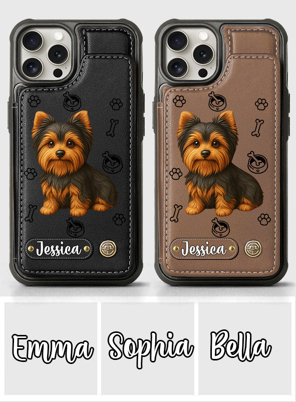 Love My Dog - Personalized Yorkshire Terriers Wallet Phone Case