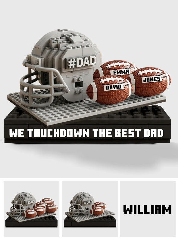 We Touchdown The Best Dad - Personalized Football Custom Shaped Acrylic Plaque