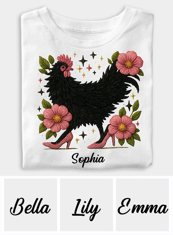 Floral Chicken - Personalized Chicken T-shirt And Hoodie