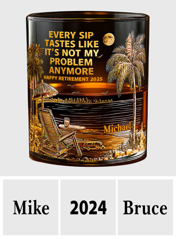 Happy Retirement - Personalized Retired Whiskey Glass