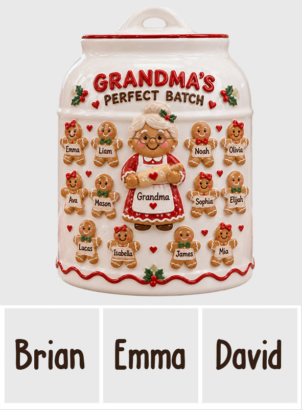 Grandma's Perfect Batch - Personalized Grandma Cookie Jar