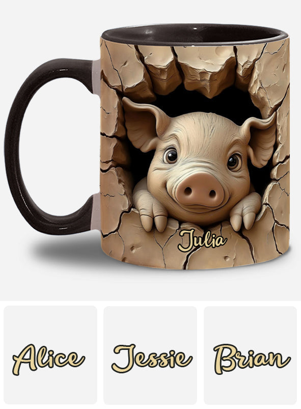 Cute Pig - Personalized Pig Lover Accent Mug