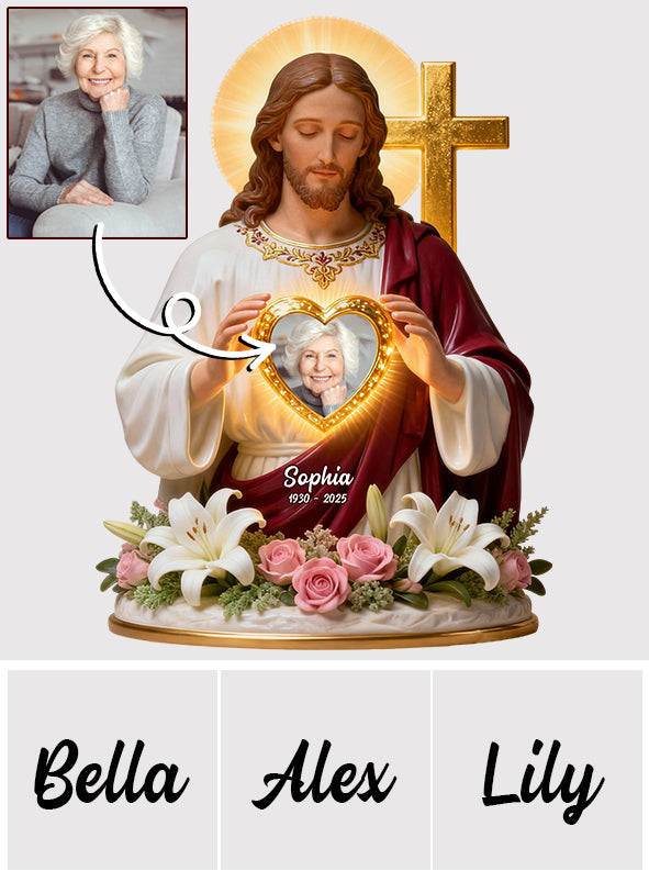 God Has You In His Arms - Personalized Christian LED Light Tree Topper