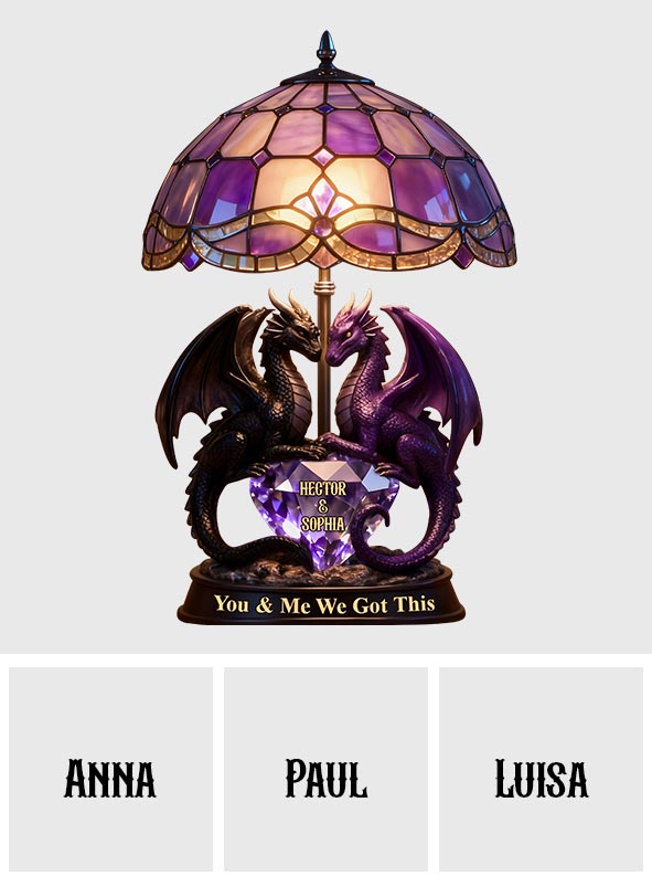 You & Me We Got This - Personalized Dragon Acrylic LED Night Light