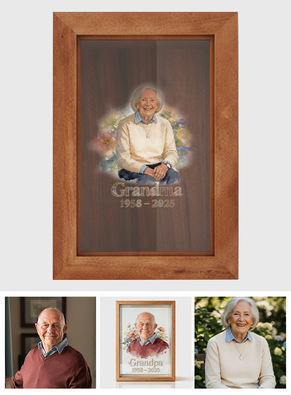 Custom From Any Photo - Personalized Memorial Wooden Box