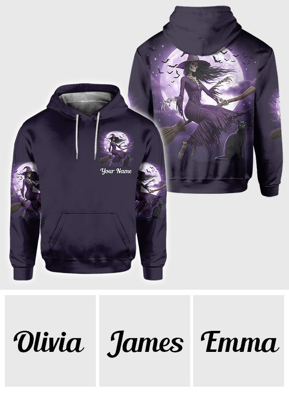 A Wee Bit Wicked - Personalized Witch All Over Shirt