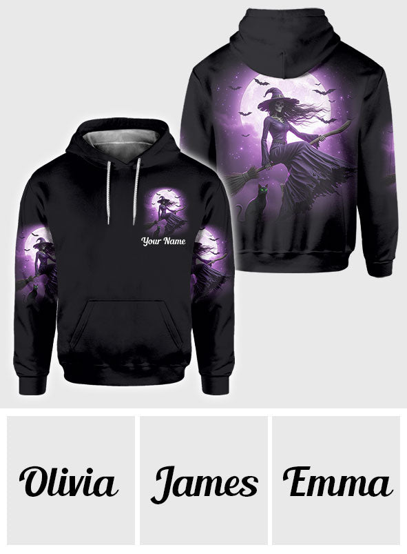 A Wee Bit Wicked - Personalized Witch All Over Shirt