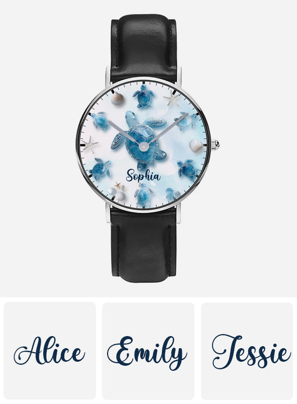 Just A Girl Who Loves Turtles - Personalized Turtle Hand Watch