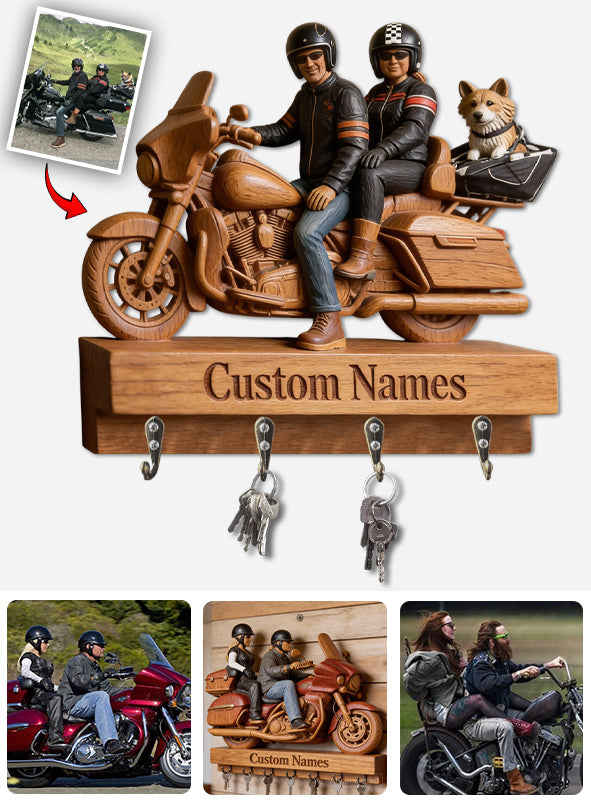 Riding Partners For Life - Personalized Biker Custom Shaped Hanging Rack