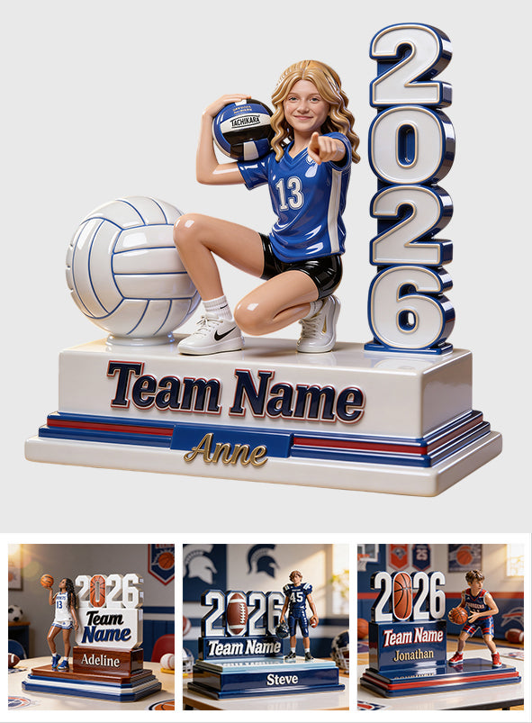 Any Sport - Football, Basketball, Volleyball... - Personalized Football Custom Shaped Acrylic Plaque