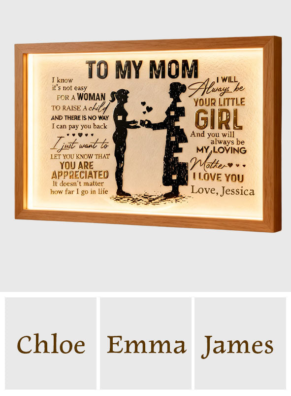 To My Mom - Personalized Mother LED Light Acrylic Sign