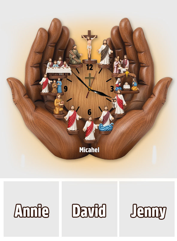 I Am With You Always - Personalized Christian LED Light Wall Clock