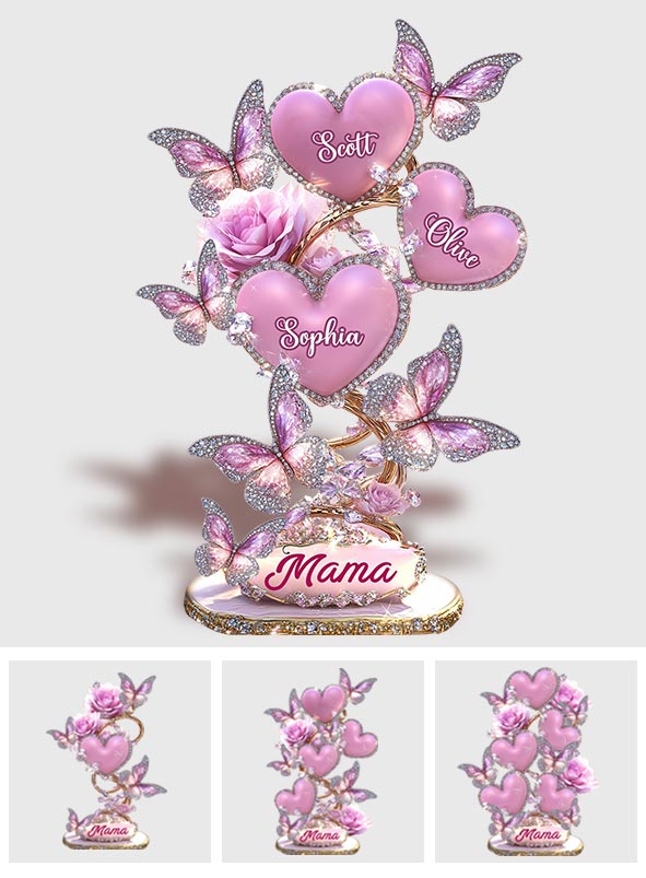 My Sweethearts Gift For Mom, Grandma - Personalized Mother Custom Shaped Acrylic Plaque