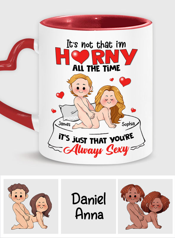 Funny Couple Gift For Husband Wife - Personalized Couple Heart Handle Mug