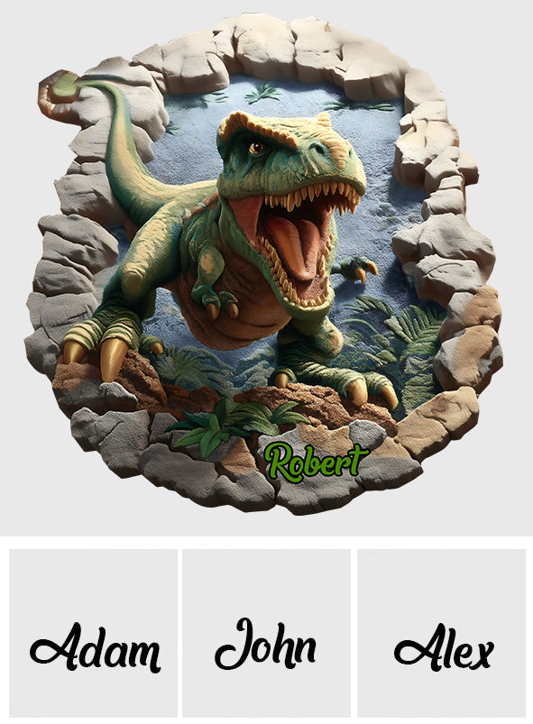 Dino World - Personalized Kid Shaped Doormat/ Rug