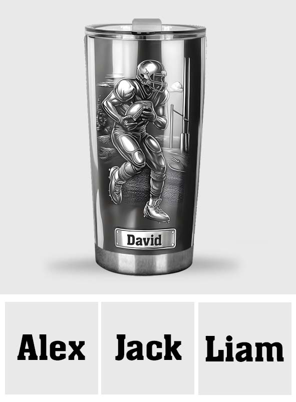 The Coolest Football Player - Personalized Football Tumbler