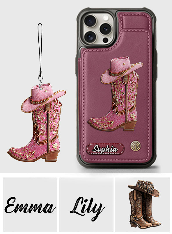 Western Spirit - Personalized Cowgirl Wallet Phone Case