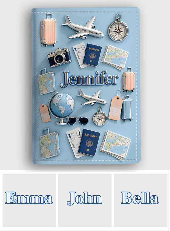 Just A Girl Who Loves Travveling - Personalized Travelling Passport Holder